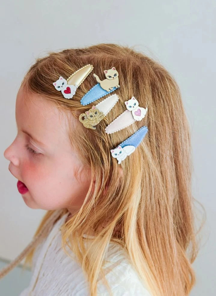 Mimi & Lula - Pale Pink 5-piece Cute Kitten Hair Clip Set