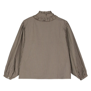 Tangerine - Checked Bow Blouse | Brown