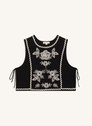 Louise Misha - Soniago Organic Cotton Top | Black