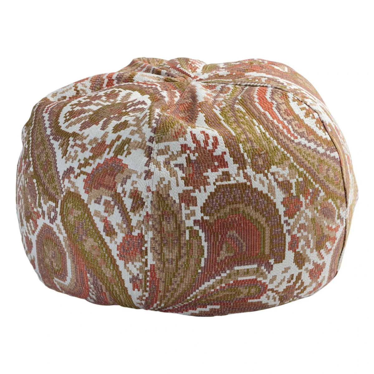 Maison de Vacances - Pouf Bulle Jacquard Paisley Indoor and Outdoor | Brown