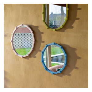 &Klevering - Chunk Round Mirror | Blue
