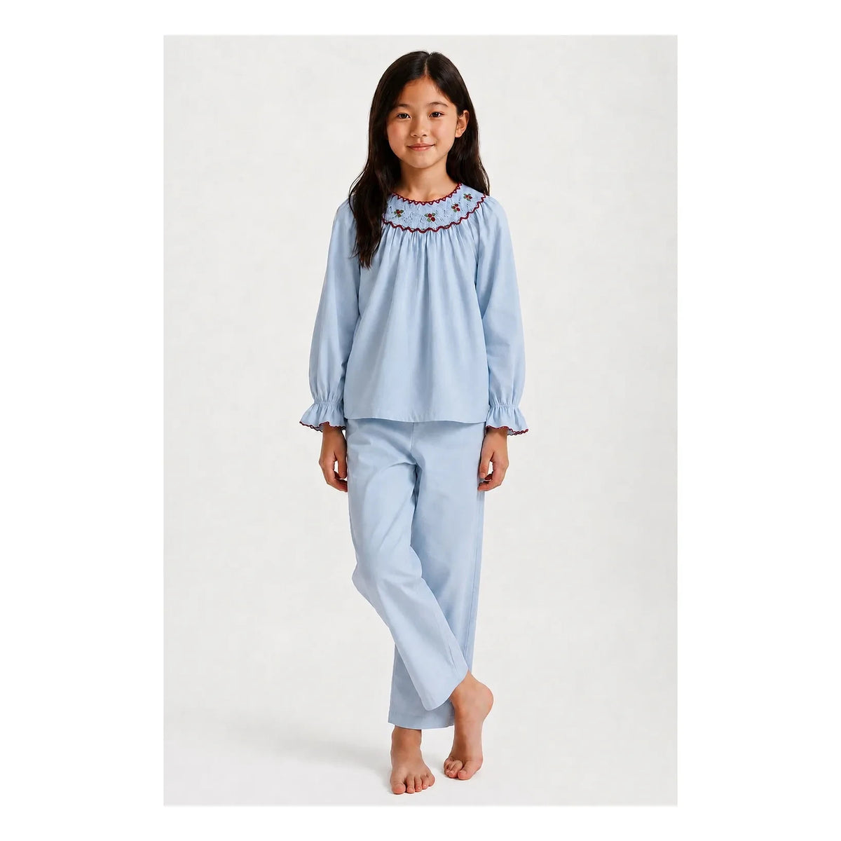 Folkloore - Floral Embroidered Pajamas - Kids Collection | Mavi
