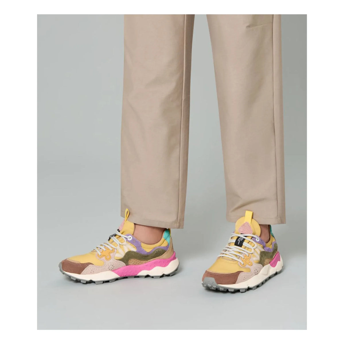 Flower Mountain - Yamano 3 Suede and Nylon Sneaker | Mustard