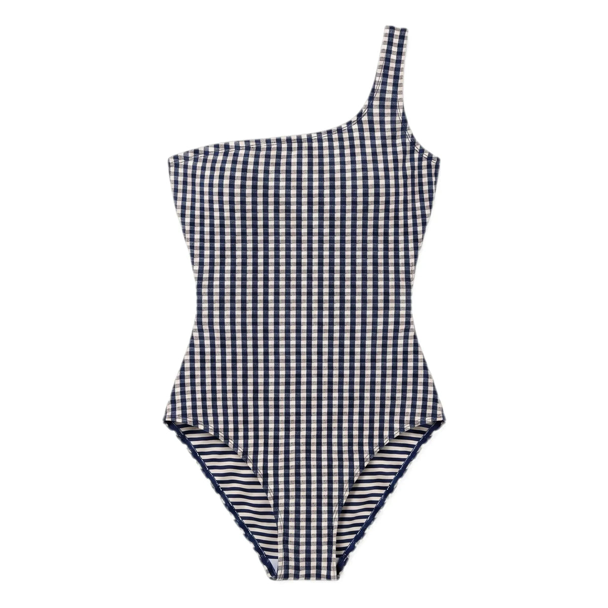 Finger in the nose - Sia Square Asymmetric Swimsuit | Navy Blue