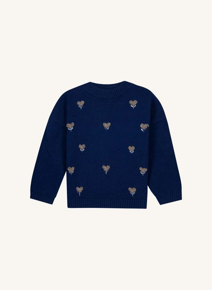 Bonton - Lovely Hearts Sweater | Navy