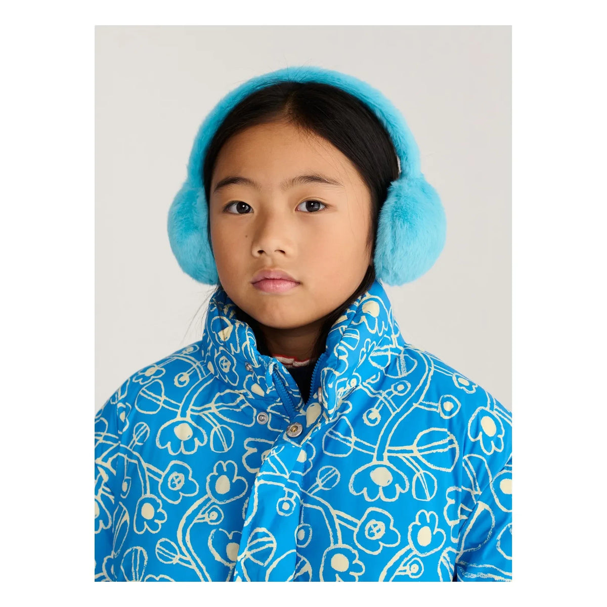 Bobo Choses - Fur style ear warmers Made of recycled fiber | Turquoise