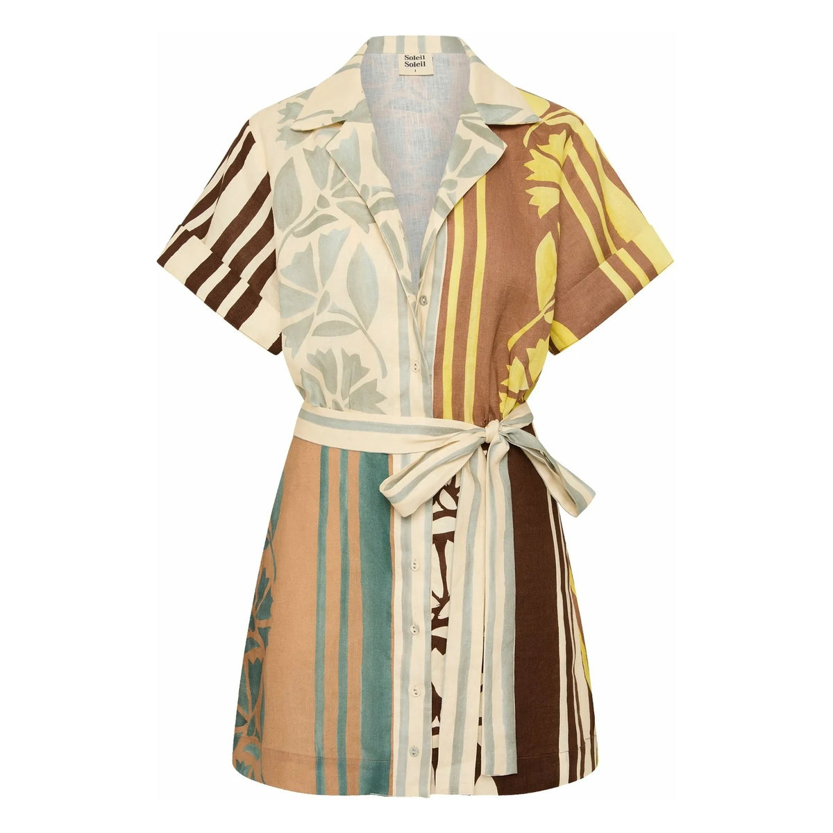 Soleil Soleil - Brodie Carnation Linen Dress | Ecru