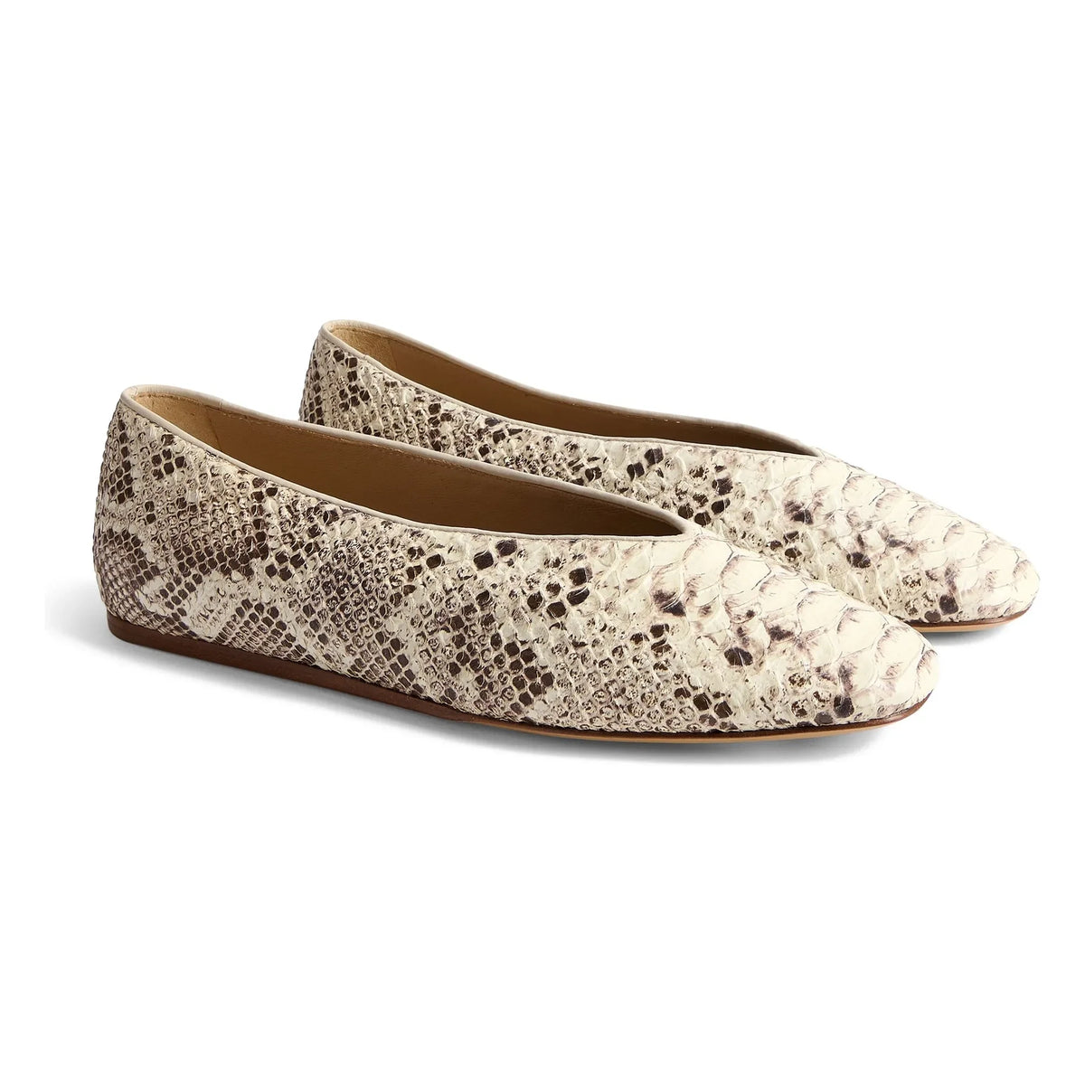 Le Monde Beryl - Classic Regency Leather Ballerina Shoes | Gray