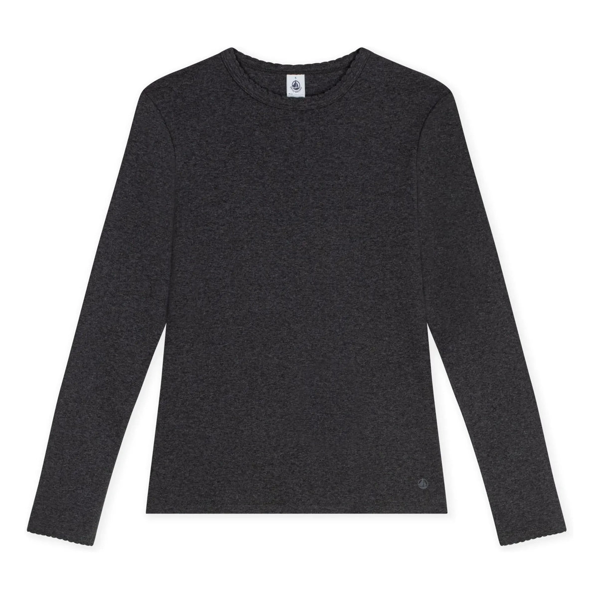 Petit Bateau - Point Cocotte organic cotton T-shirt | Charcoal gray
