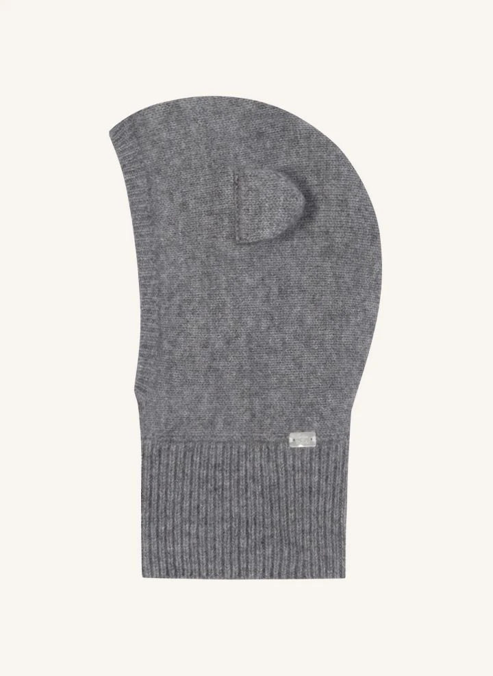 Tartine et Chocolat - Cashmere Balaclava with Ears | Grey Mélange