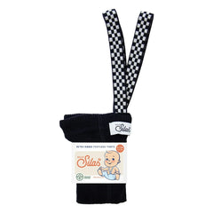 Silly Silas - Organic Cotton Patiska-Banded Knee-High Socks | Black
