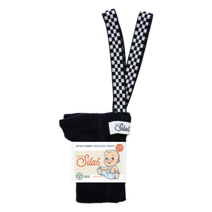 Silly Silas - Organic Cotton Patiska-Banded Knee-High Socks | Black