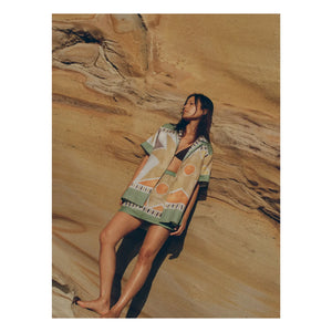 Soleil Soleil - Margot Aster Linen Shirt | Aqua