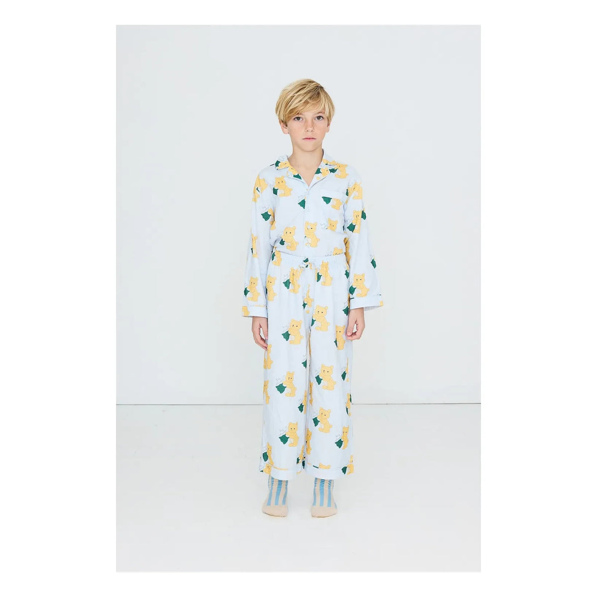 Tinycottons - Teddy Bear Pajamas | Light Blue