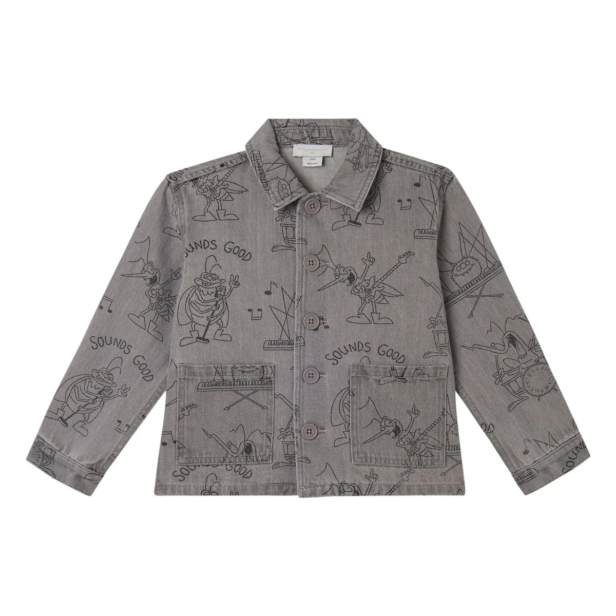 Stella McCartney Kids - Organic Cotton Beet Jacket | Dark Gray