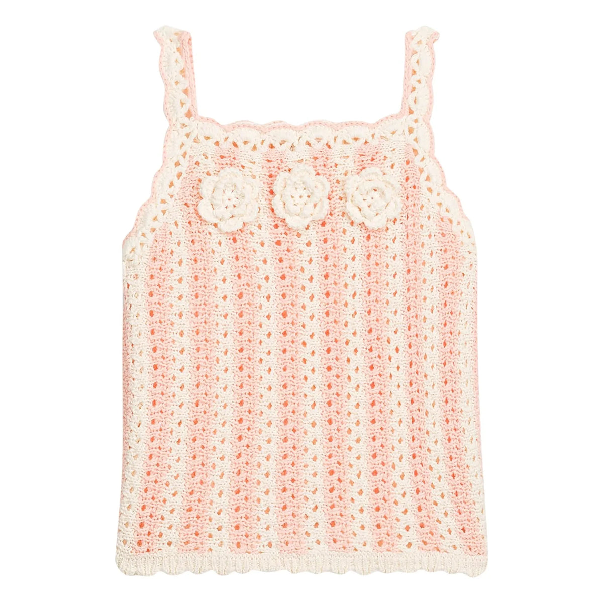 Louise Misha - Larya Striped Mesh Top | Pink