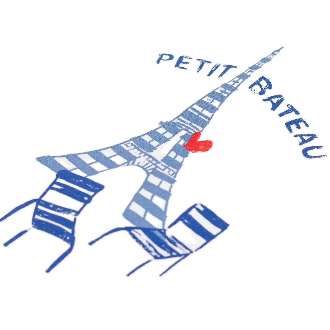 Petit Bateau - Eiffel Tower Organic Cotton Baby T-Shirt | White