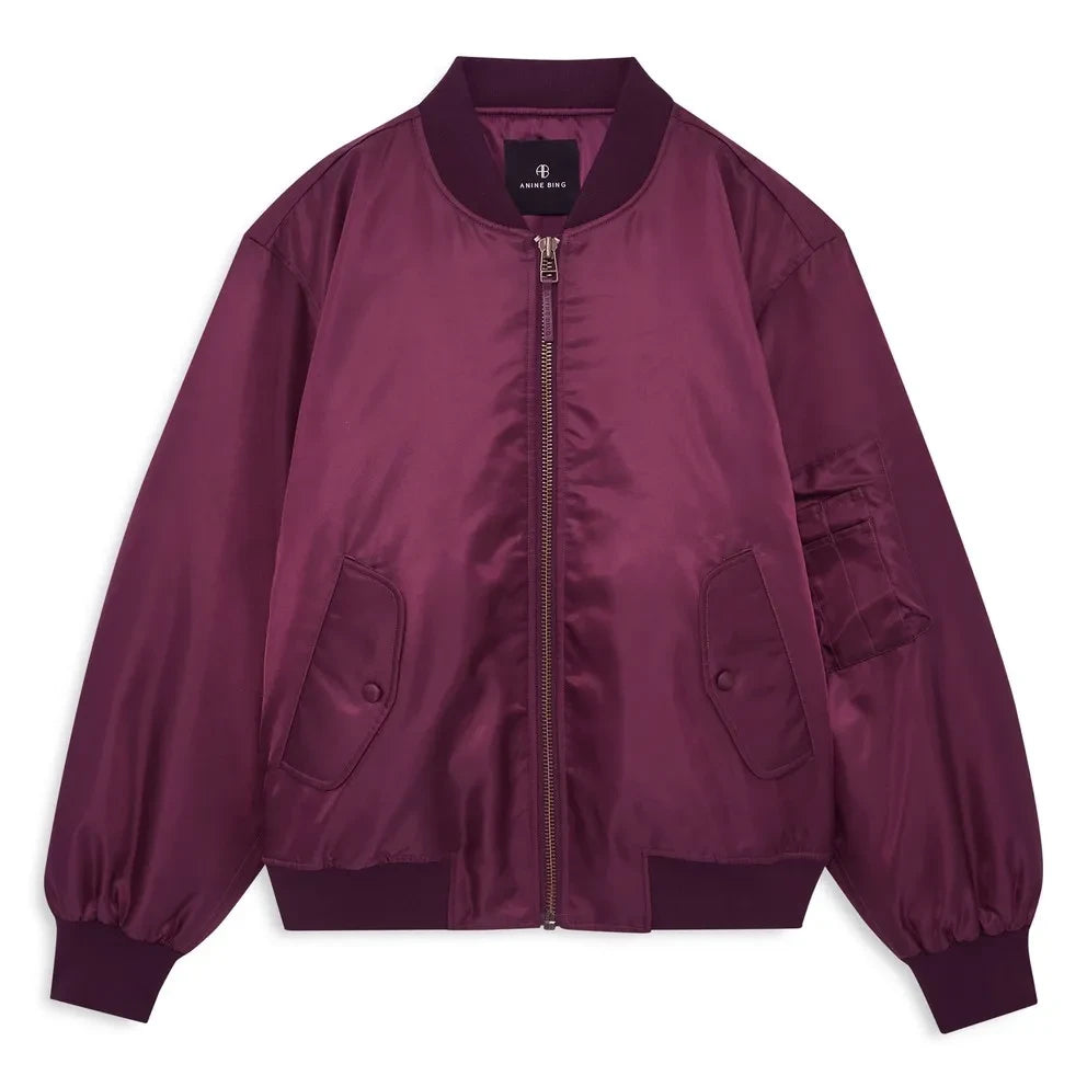 Anine Bing - Bomber Leon | Burgundy