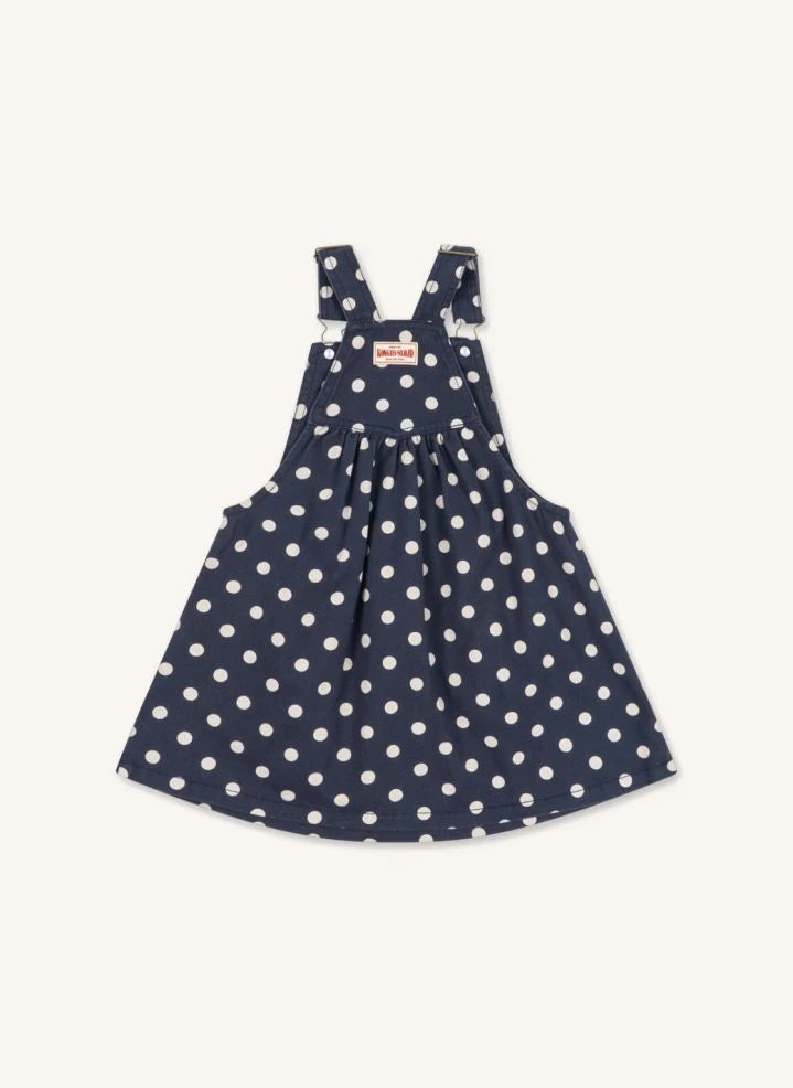 Konges Sløjd - Organic Cotton Denim Nola Polka Dot Dress | Dark Blue