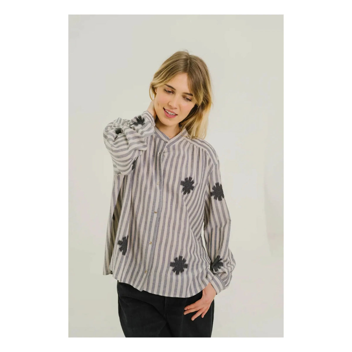 Sacrécoeur - Elisa Flake shirt | Gray blue