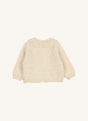 Búho - Lurex Cardigan | Beige