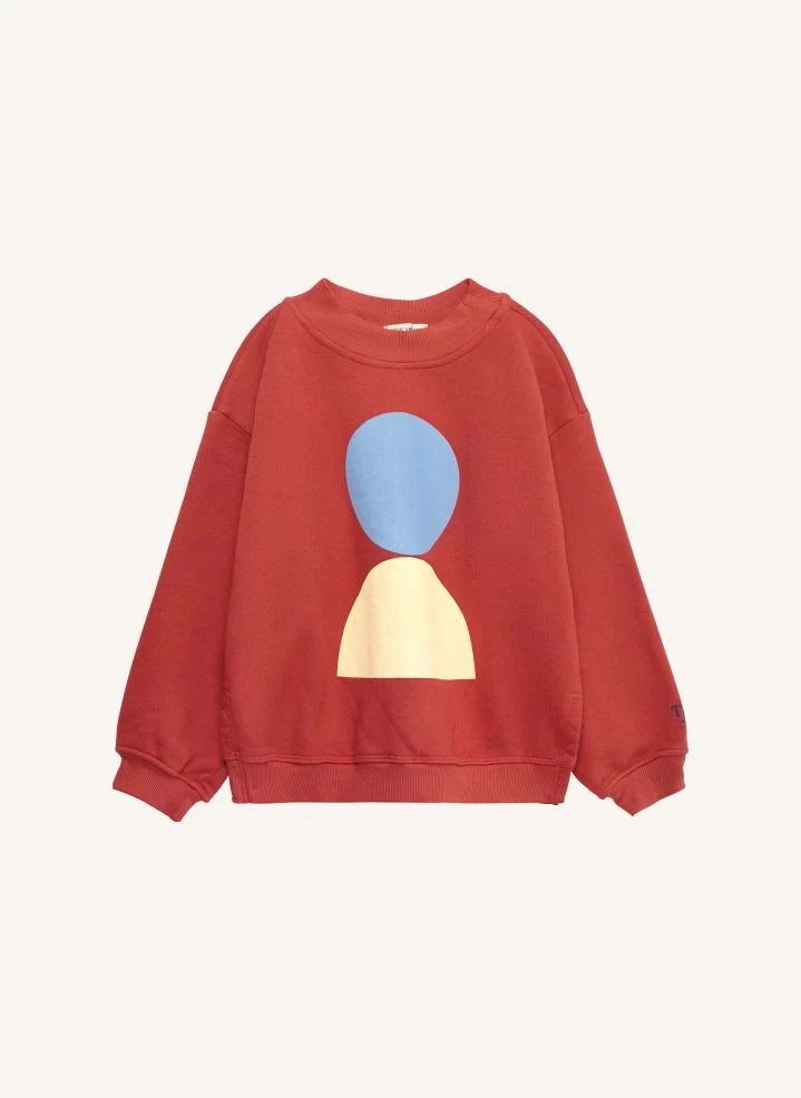 True Artist - Circles organic cotton sweatshirt | Red