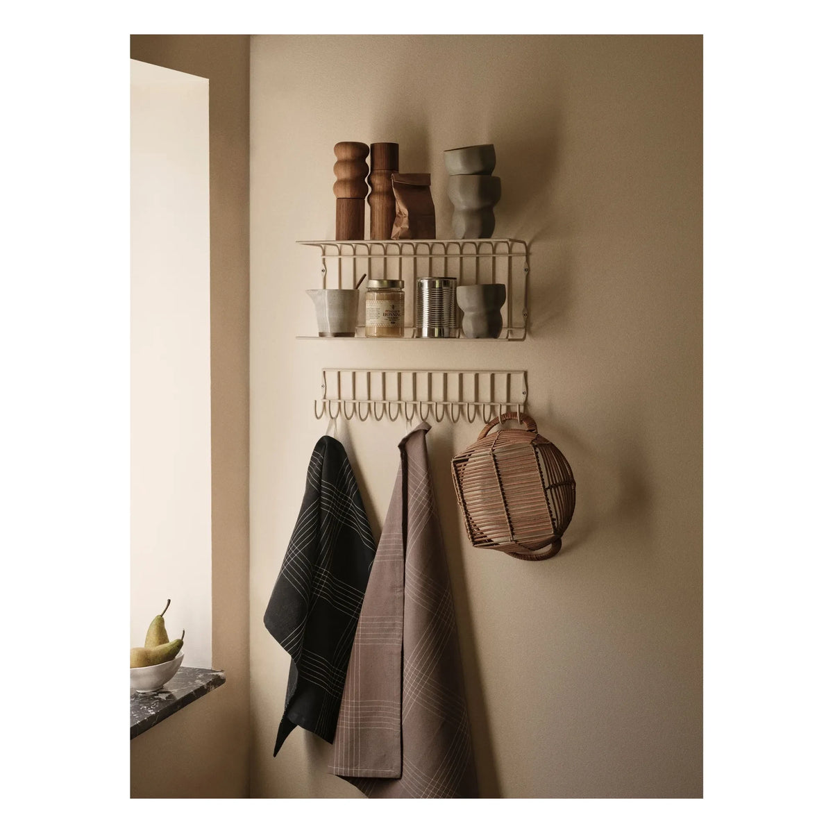 Broste Copenhagen - Rud Kitchen Towels - Set of 2 | Black