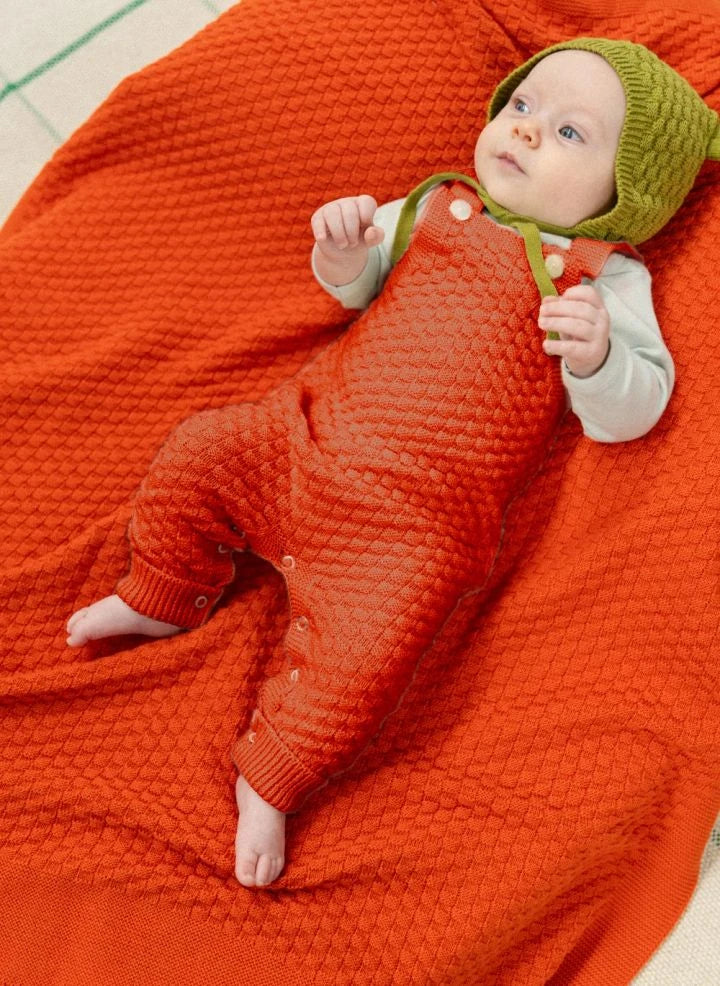 Bayiri - Organic cotton Sloth romper | Red
