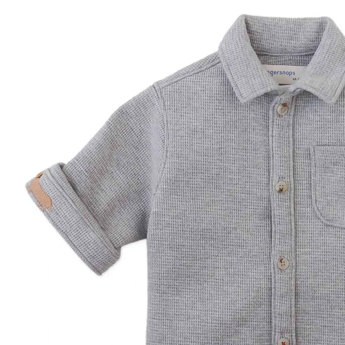 Gingersnaps - Alessandro Bébé Piqué Shirt | Gray