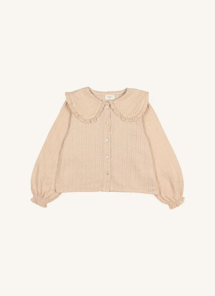 Búho - Lurex Blouse Organic Cotton Gauze | Pink
