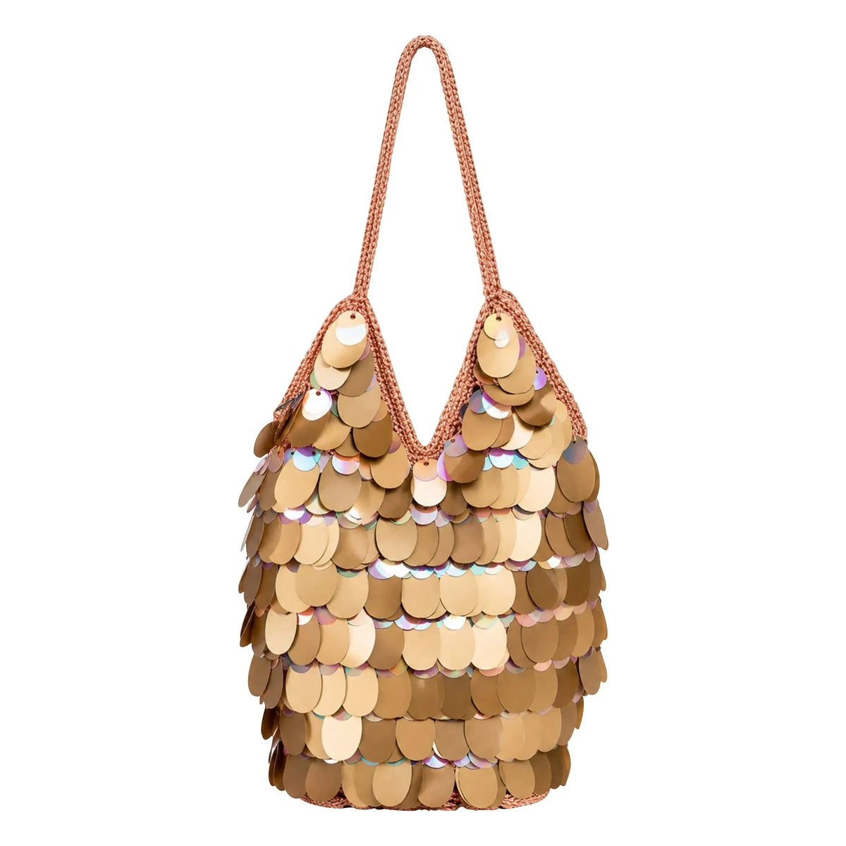 Nadia Dafri - Berna Large Sequin Bag | Brown