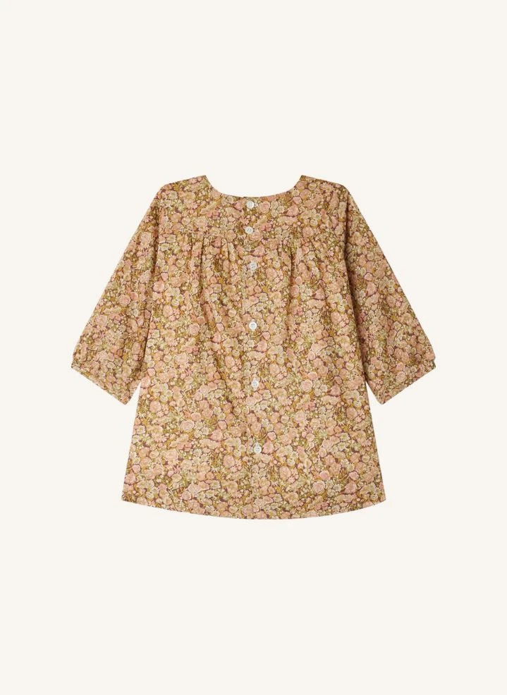 Bonpoint - Félicie Liberty Organic Cotton Gathered Dress | Mauve