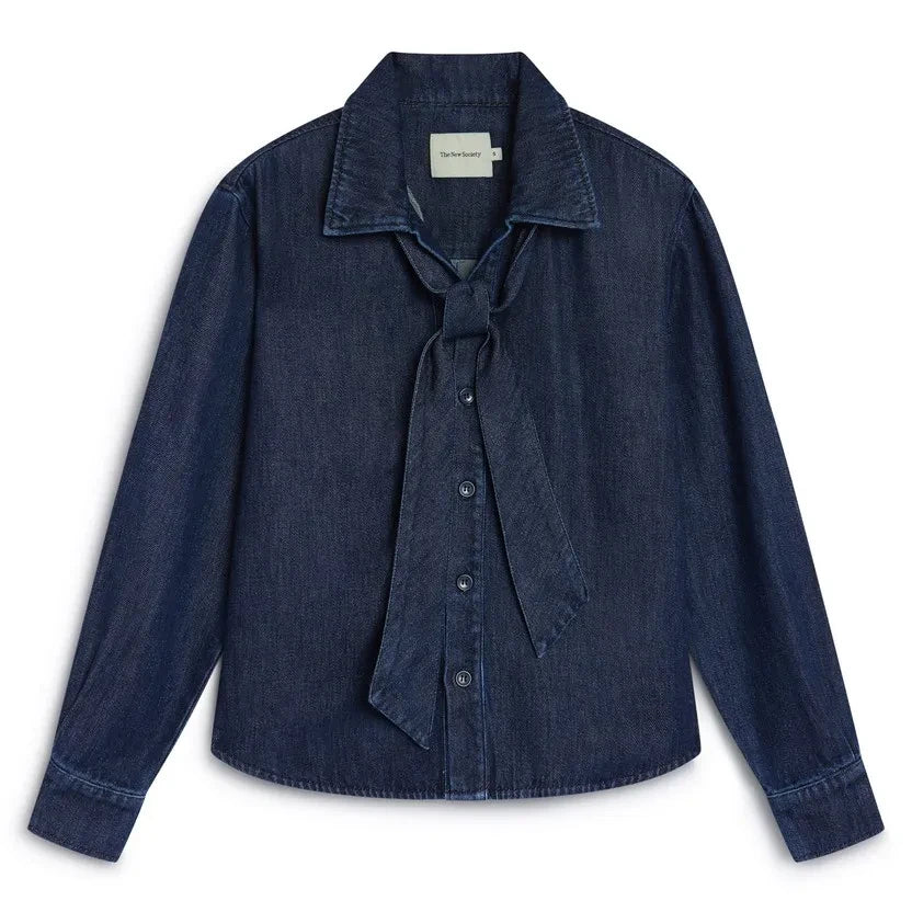 The New Society - Denim Shirt | Navy Blue