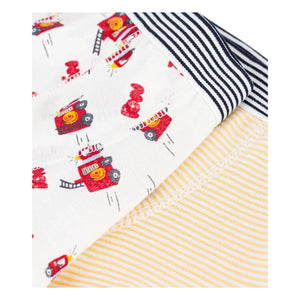 Petit Bateau - 2-Piece Organic Cotton Firefighter Boxer Briefs | White