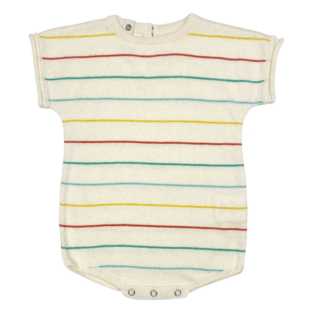 Bayiri - Botanik Striped Organic Cotton Bodysuit | Ecru