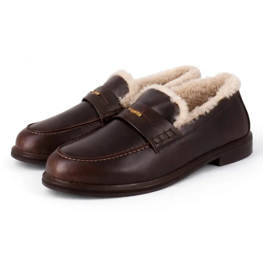 Toral - Noa Padded Loafer Shoes | Mahogany