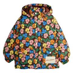 Mini Rodini - Floral Print Recycled-Fiber Puffer Jacket | Black