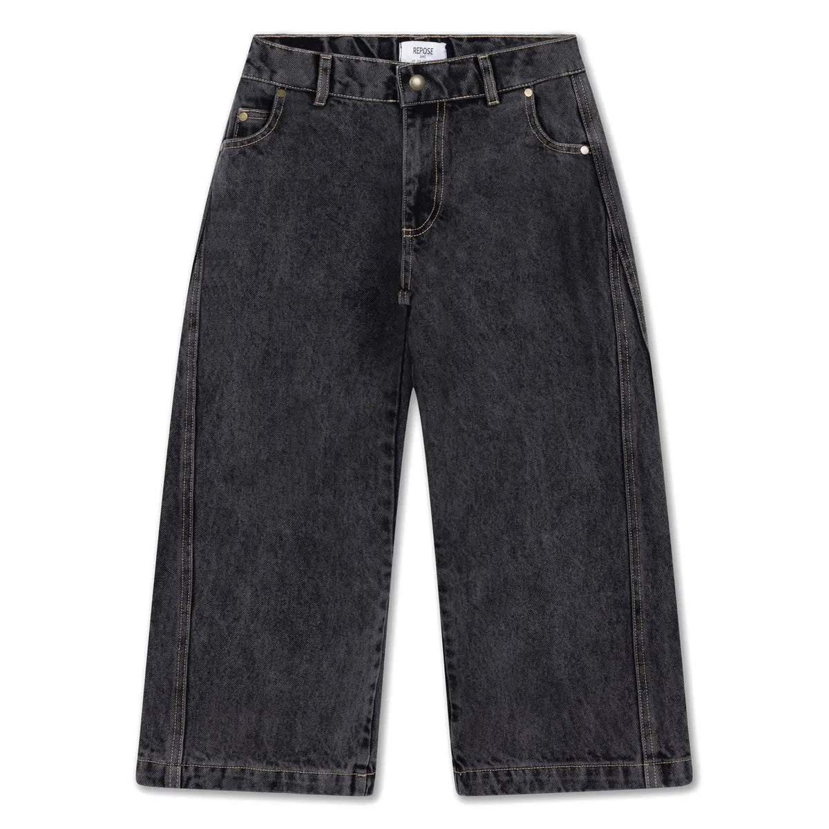 Repose AMS - Organic Cotton Wide Bootcut Jeans | Charcoal Grey