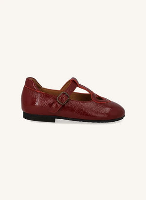 Angulus - Patent T-Bar Flats Coeur | Cherry Red