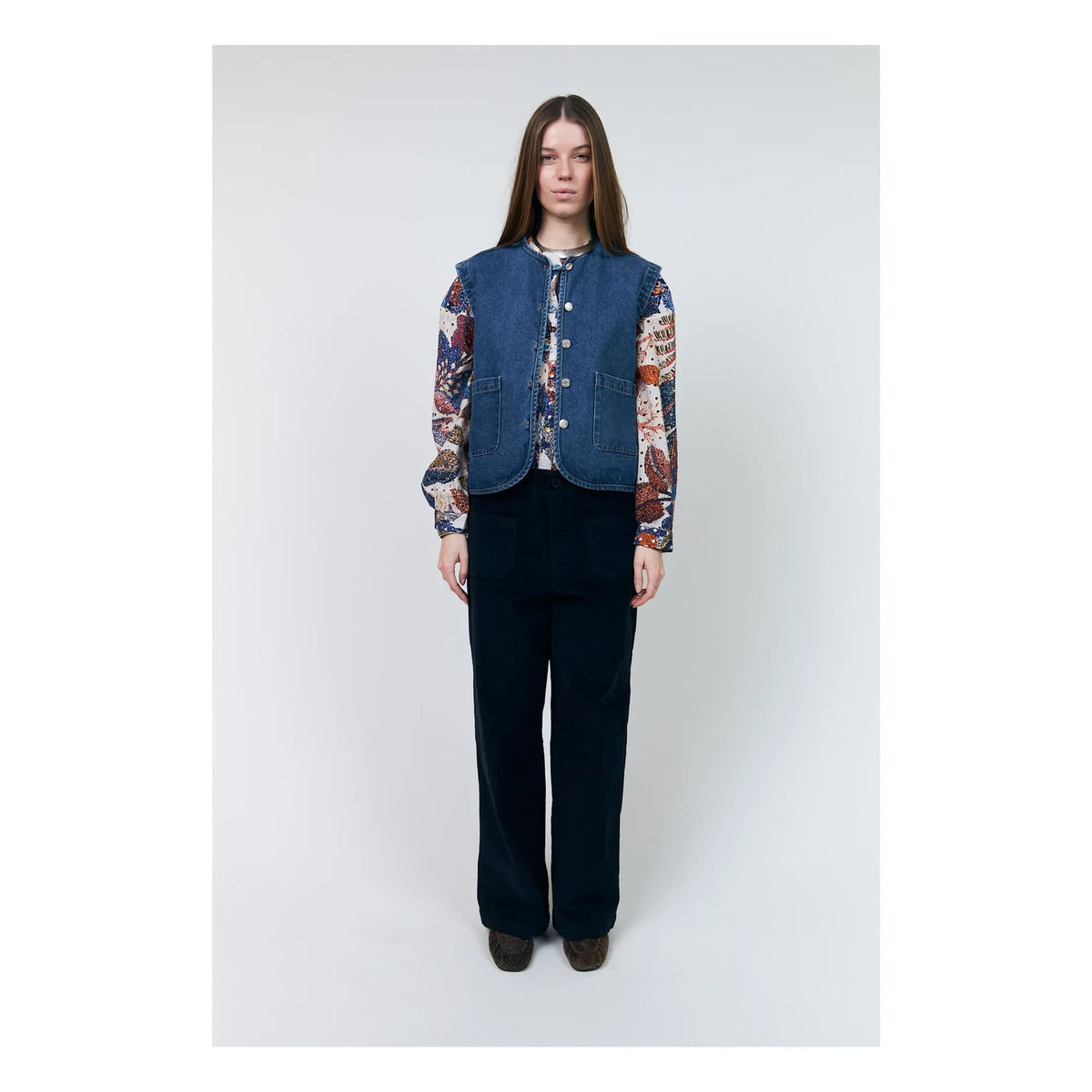 Lollys Laundry - Abbey Denim Cotton Jacket | Blue