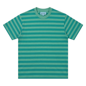 Smallable Kid - Nils Striped Organic Cotton T-shirt | Emerald green