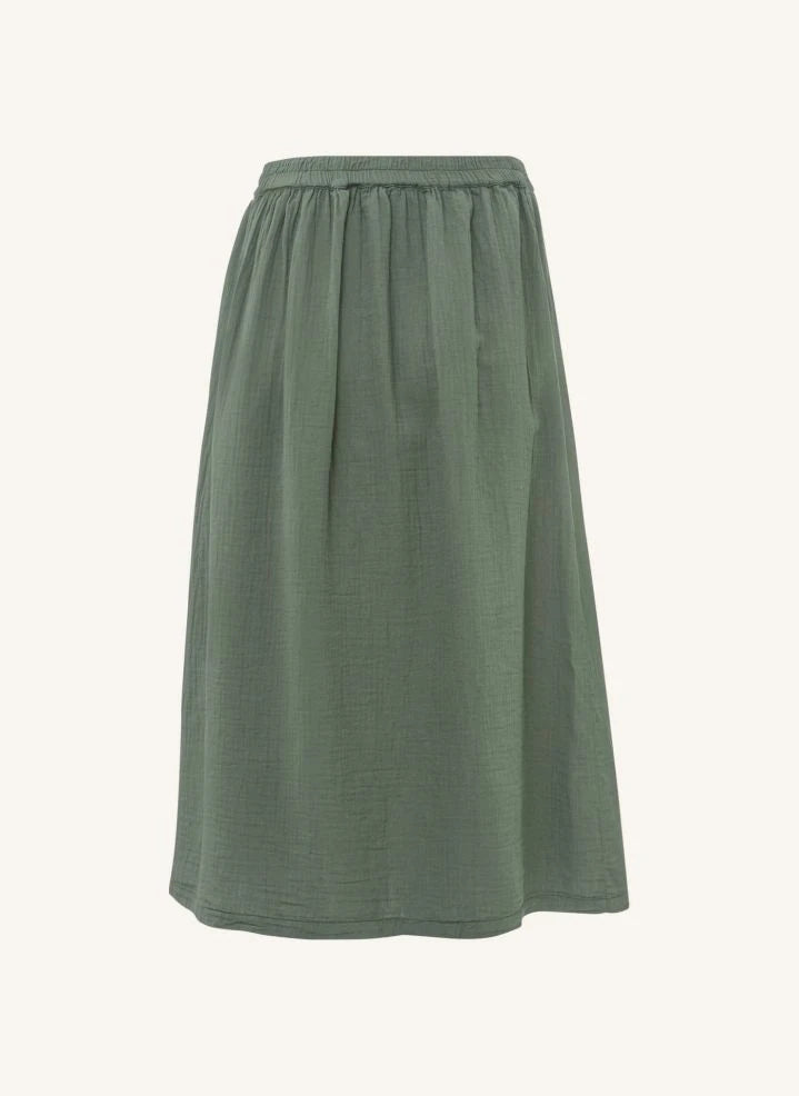 Marlot Paris - Minette Cotton Gauze Midi Skirt - Women's Collection | Laurier