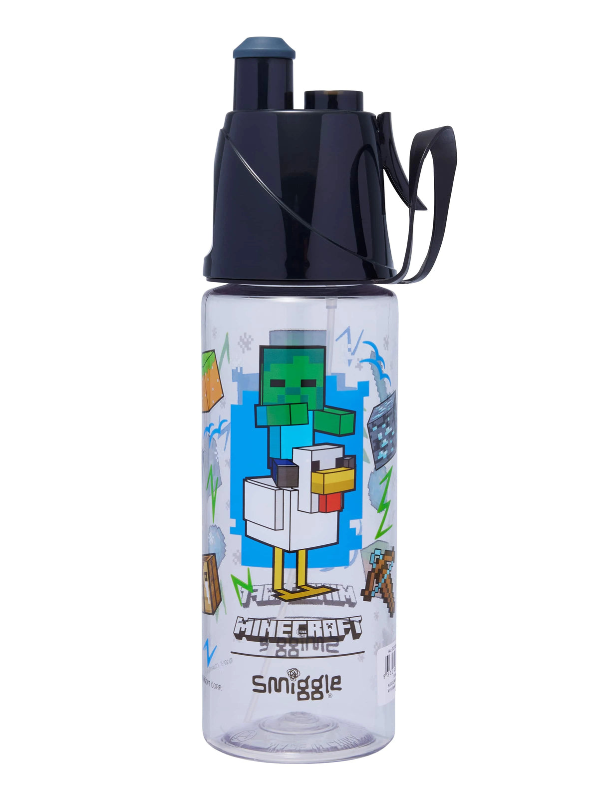 Smiggle - Minecraft Water Spray 560ML Water Bottle