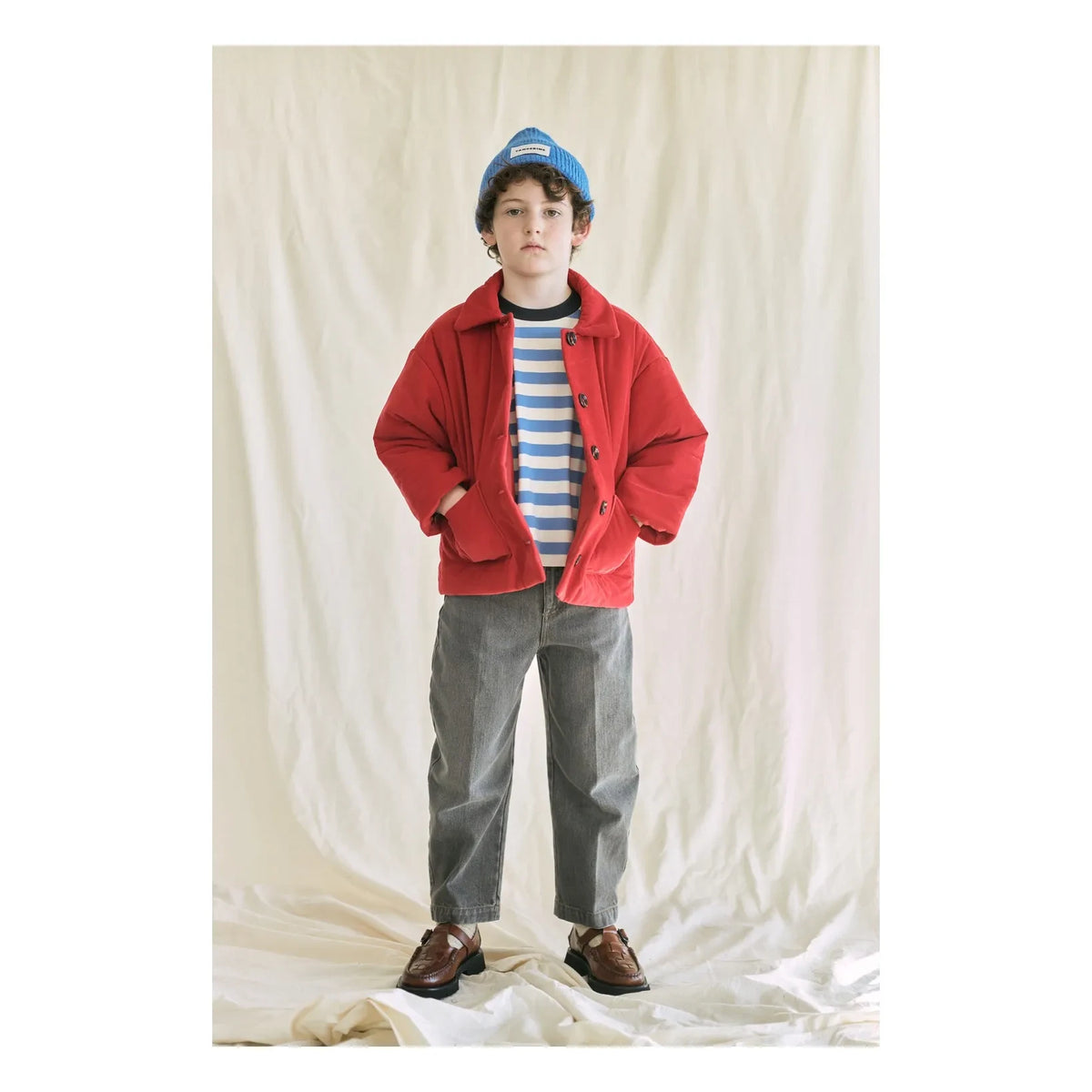 Tangerine - Pocketed Quilted Jacket | Navy