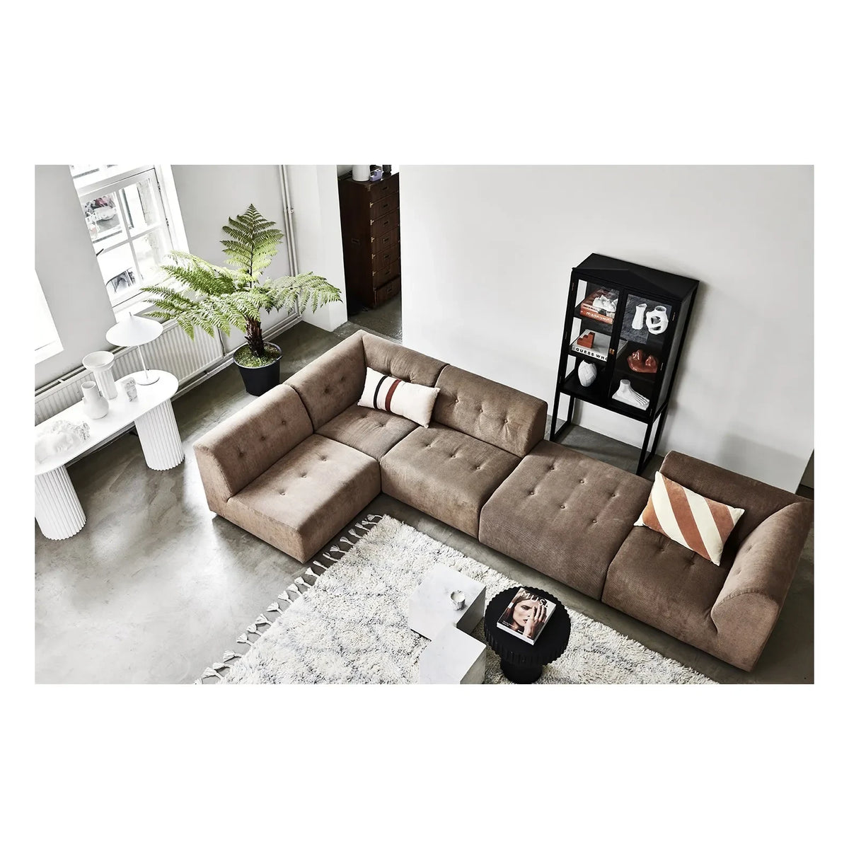 HKliving - Striped Velvet Pillow