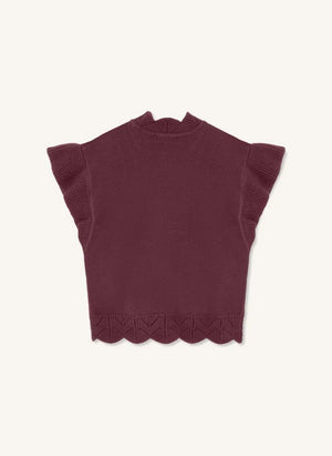 Fliink - Alilly Sleeveless Sweater | Burgundy