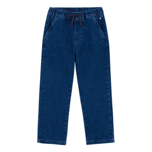 Petit Bateau - Organic Cotton Drawstring Jean | Blue