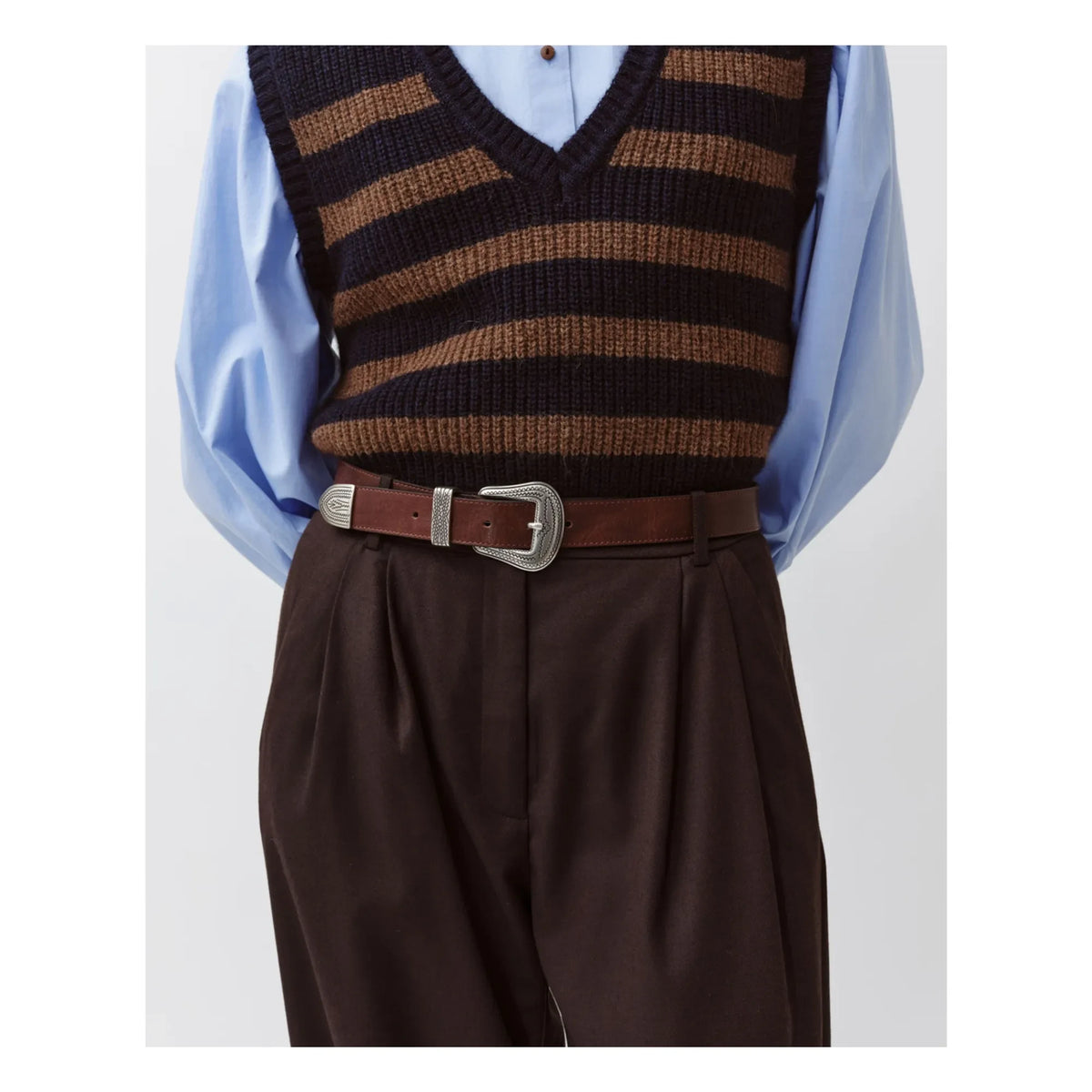 Diega - Cabawo Leather Belt | Chocolate