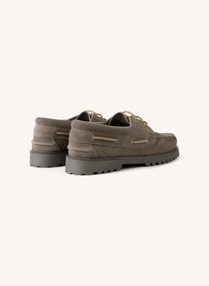 Garment Project - Ollie Suede Boat Shoe | Dark Grey
