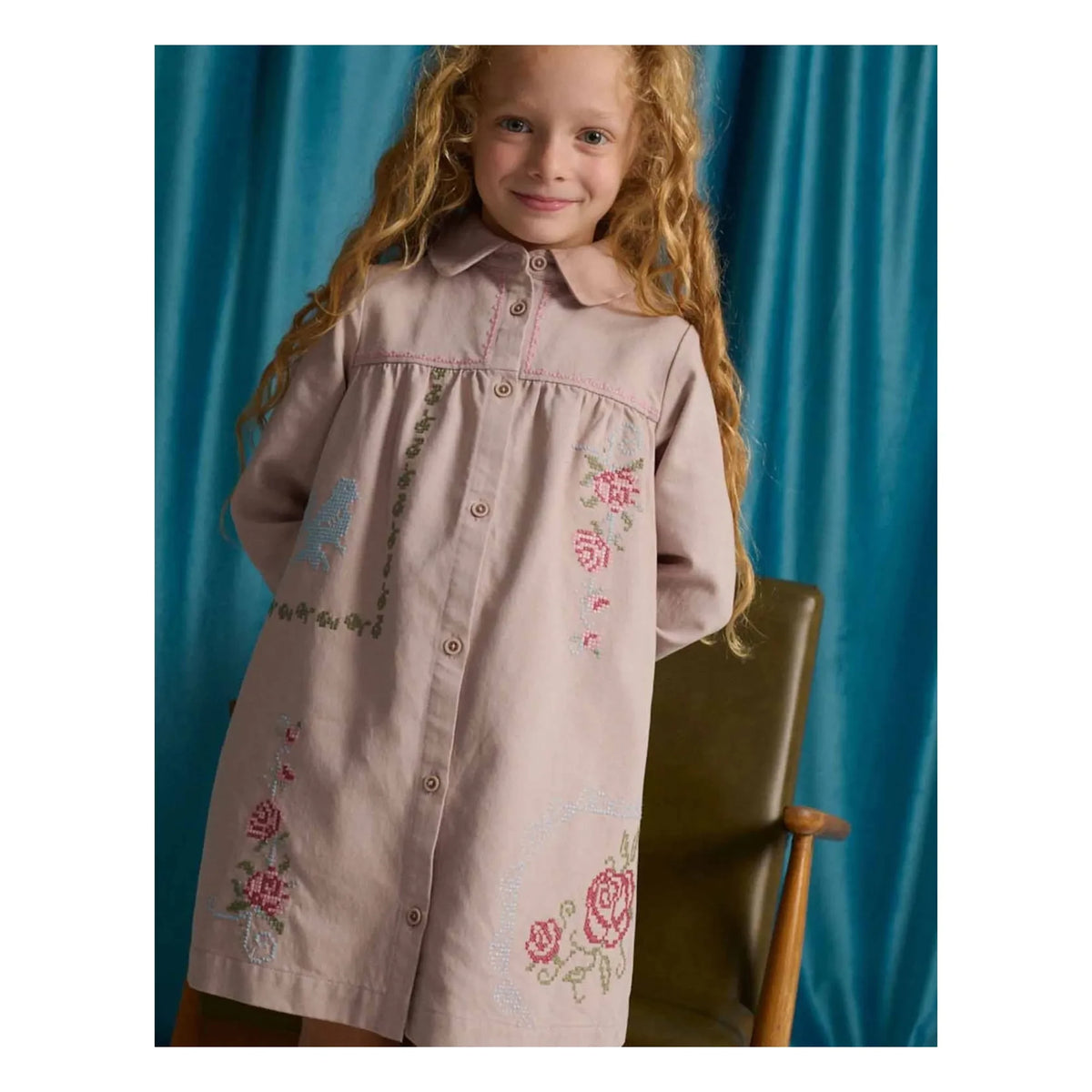 Gingersnaps - Minerva Embroidered Dress | Pink